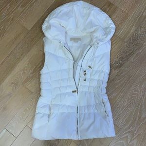 Michael Kors white puffer vest